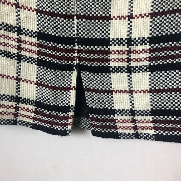 Pink Martini Plaid Pencil Wool Blend Skirt Small - Picture 5 of 10